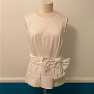 kate spade poplin sleeveless bow top